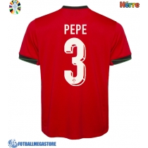 Fotballdrakt Herre Portugal Pepe #3 Hjemmedrakt EM 2024 Kortermet